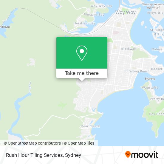 Rush Hour Tiling Services map
