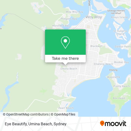 Mapa Eye Beautify, Umina Beach