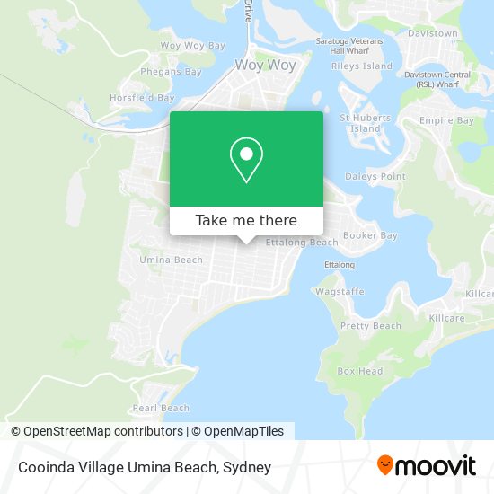 Mapa Cooinda Village Umina Beach