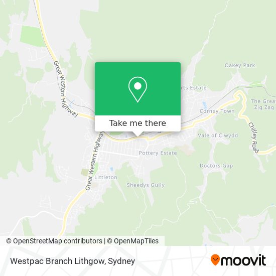 Mapa Westpac Branch Lithgow