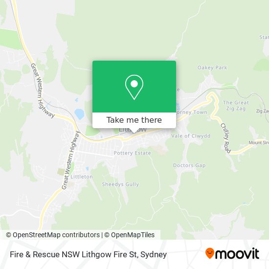 Mapa Fire & Rescue NSW Lithgow Fire St