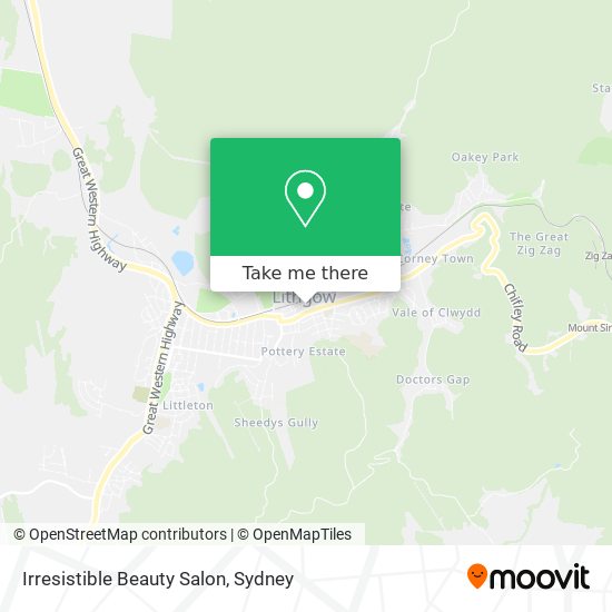Mapa Irresistible Beauty Salon