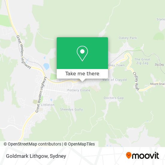 Goldmark Lithgow map