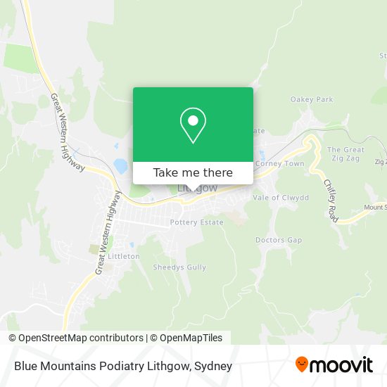 Blue Mountains Podiatry Lithgow map