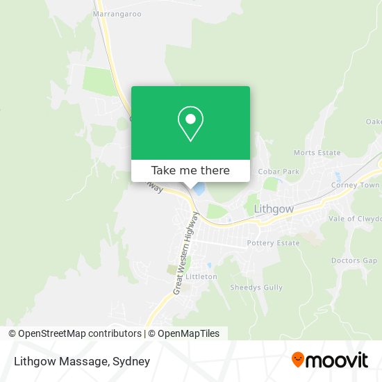 Lithgow Massage map