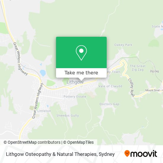 Mapa Lithgow Osteopathy & Natural Therapies
