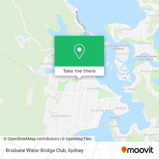 Brisbane Water Bridge Club map