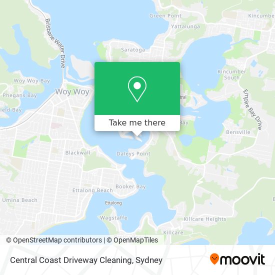 Mapa Central Coast Driveway Cleaning