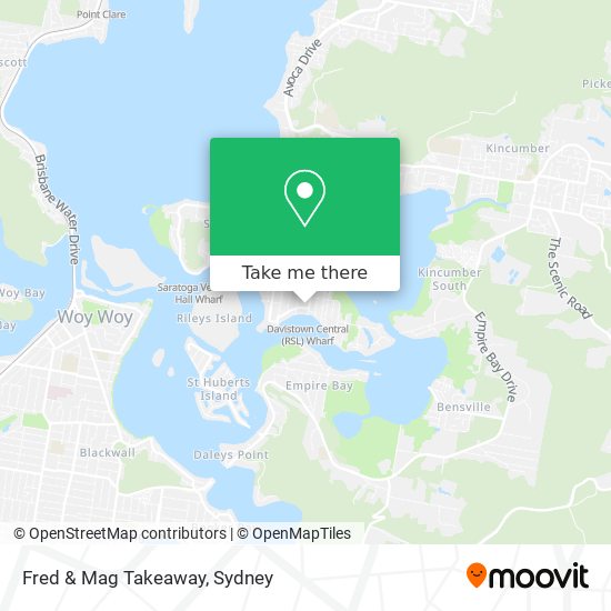 Fred & Mag Takeaway map