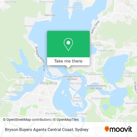 Mapa Bryson Buyers Agents Central Coast