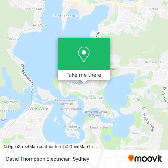 Mapa David Thompson Electrician