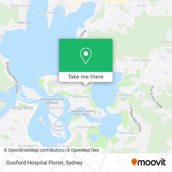 Mapa Gosford Hospital Florist