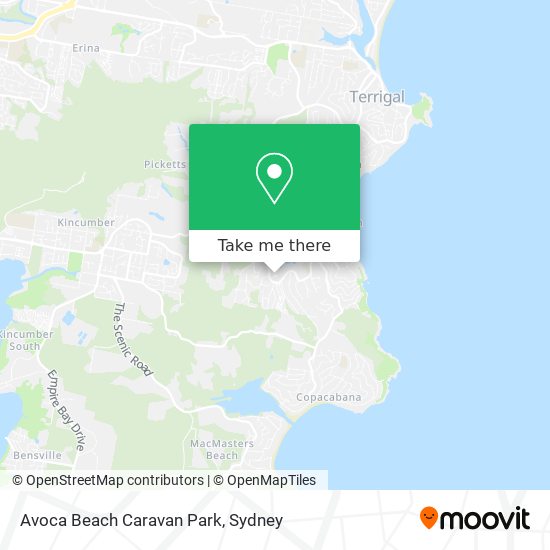 Avoca Beach Caravan Park map