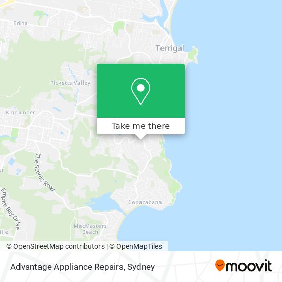 Advantage Appliance Repairs map
