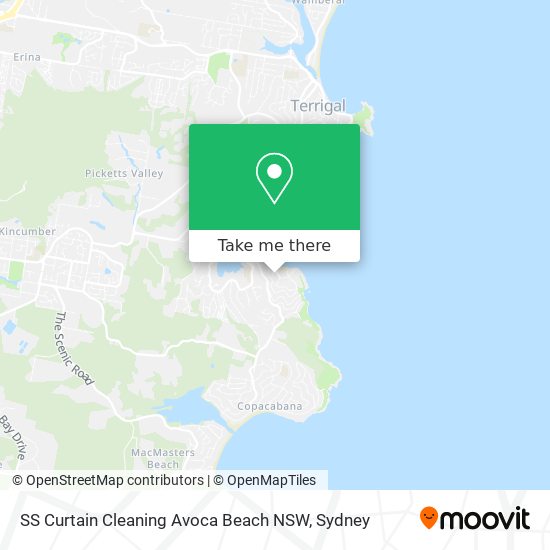 SS Curtain Cleaning Avoca Beach NSW map