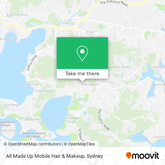 All Made Up Mobile Hair & Makeup map