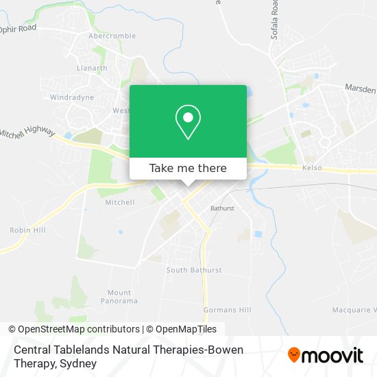Central Tablelands Natural Therapies-Bowen Therapy map