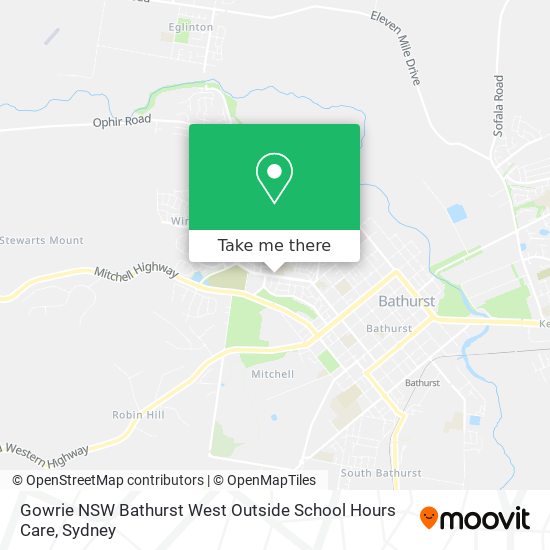 Mapa Gowrie NSW Bathurst West Outside School Hours Care