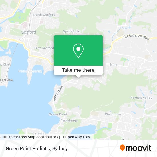 Green Point Podiatry map