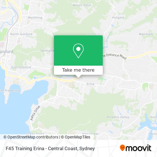 F45 Training Erina - Central Coast map