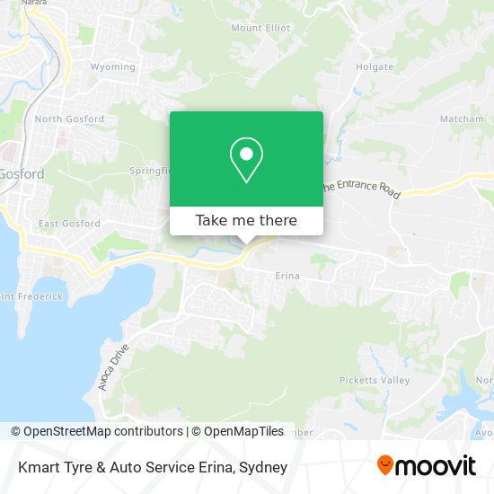 Kmart Tyre & Auto Service Erina map