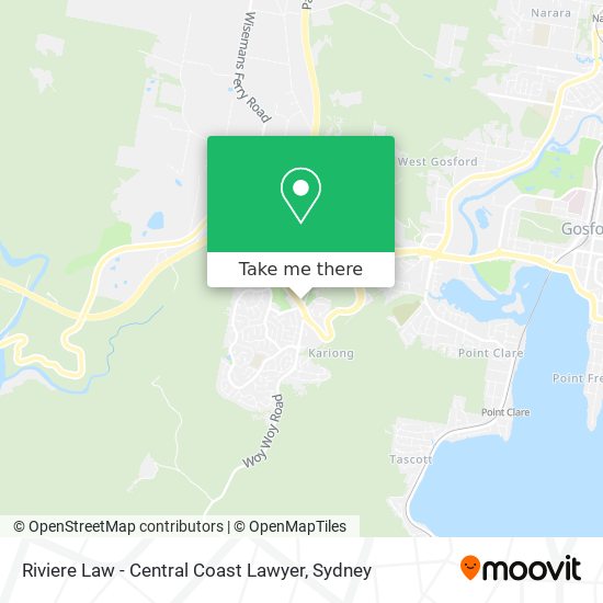 Riviere Law - Central Coast Lawyer map