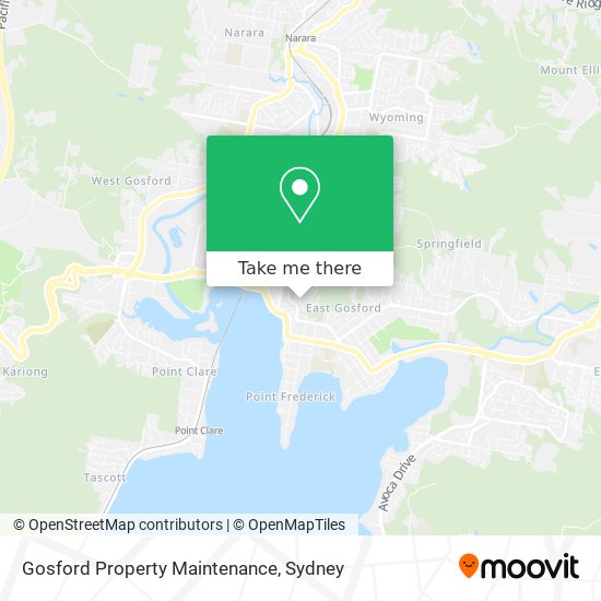 Mapa Gosford Property Maintenance