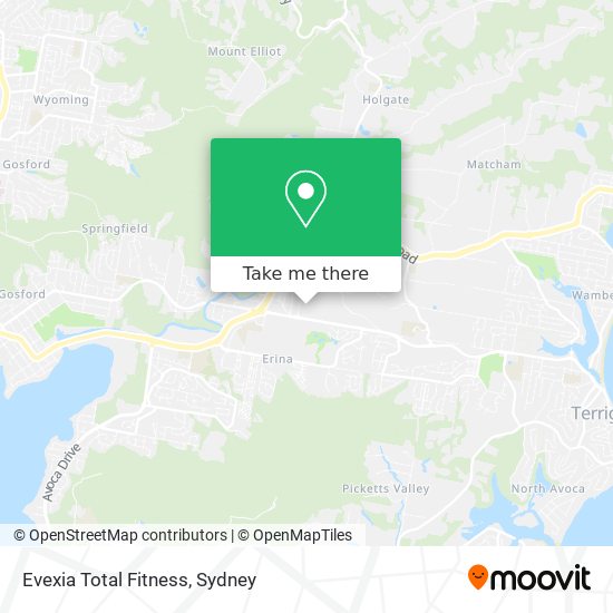 Evexia Total Fitness map