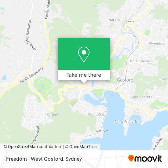 Freedom - West Gosford map