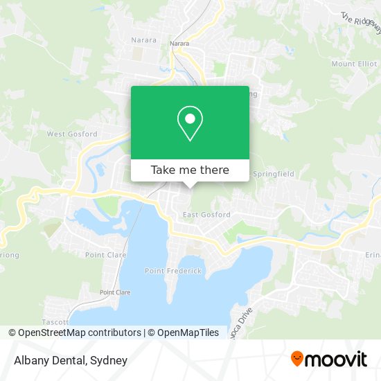 Mapa Albany Dental