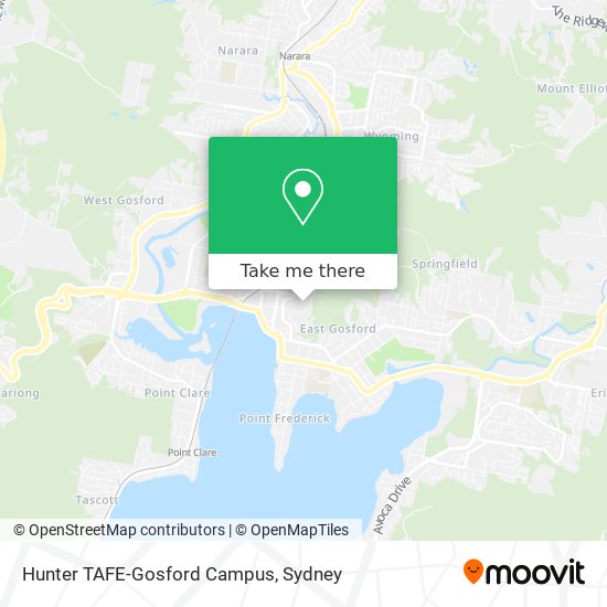 Hunter TAFE-Gosford Campus map