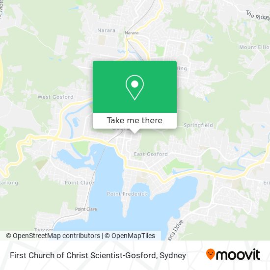 First Church of Christ Scientist-Gosford map