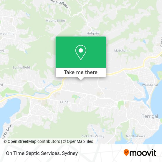 On Time Septic Services map