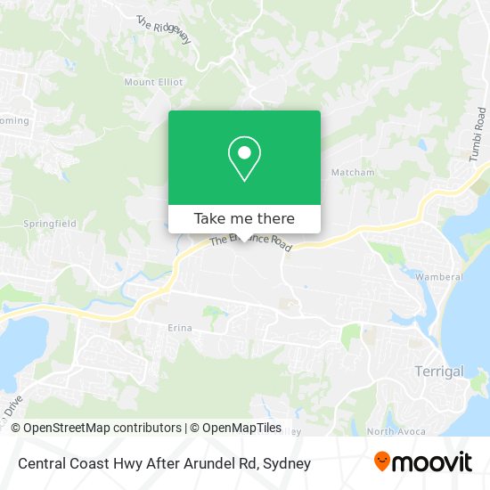 Central Coast Hwy After Arundel Rd map