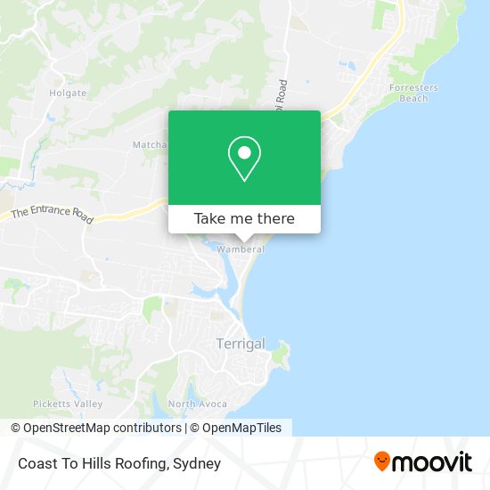 Coast To Hills Roofing map