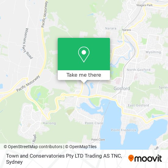 Town and Conservatories Pty LTD Trading AS TNC map