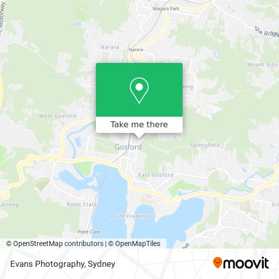 Evans Photography map