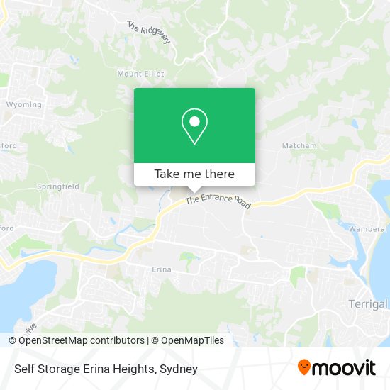 Self Storage Erina Heights map