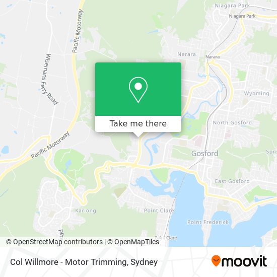 Col Willmore - Motor Trimming map