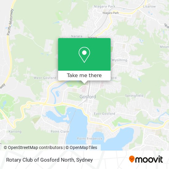 Mapa Rotary Club of Gosford North