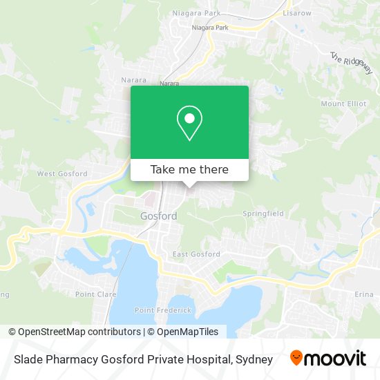 Slade Pharmacy Gosford Private Hospital map