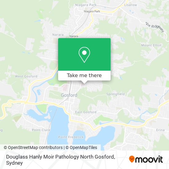 Mapa Douglass Hanly Moir Pathology North Gosford