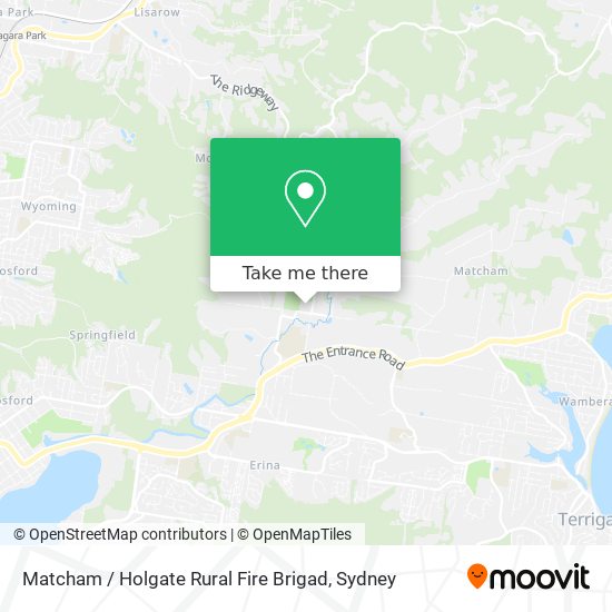 Matcham / Holgate Rural Fire Brigad map