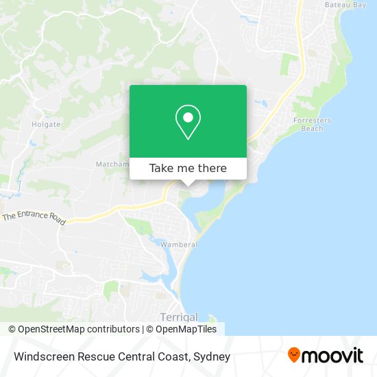 Mapa Windscreen Rescue Central Coast