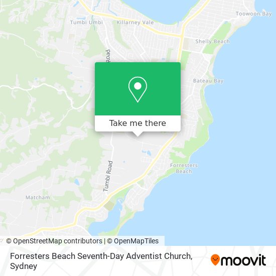 Mapa Forresters Beach Seventh-Day Adventist Church