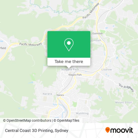 Central Coast 3D Printing map