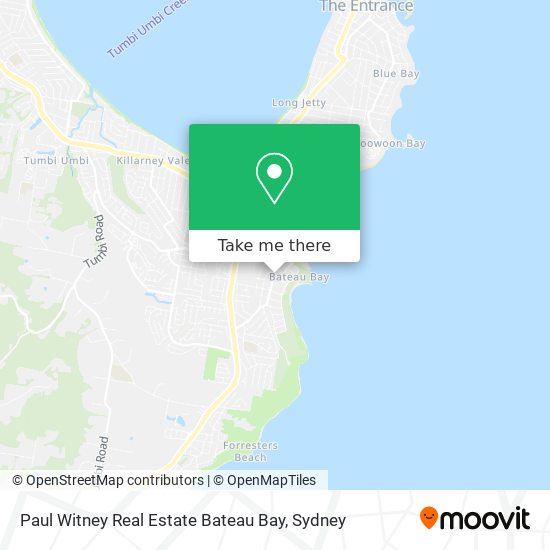 Paul Witney Real Estate Bateau Bay map