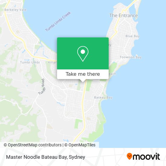 Master Noodle Bateau Bay map