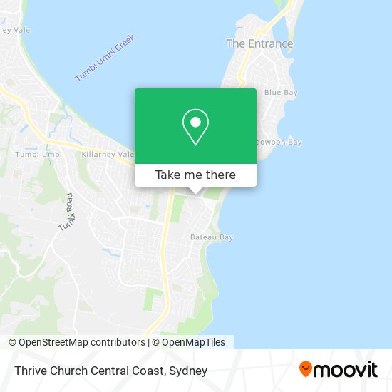 Thrive Church Central Coast map