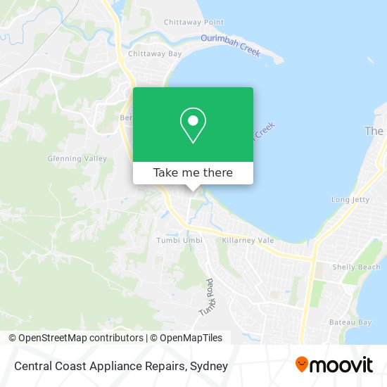 Mapa Central Coast Appliance Repairs